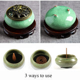 Vintage Ceramic Incense Burner Zen Decor