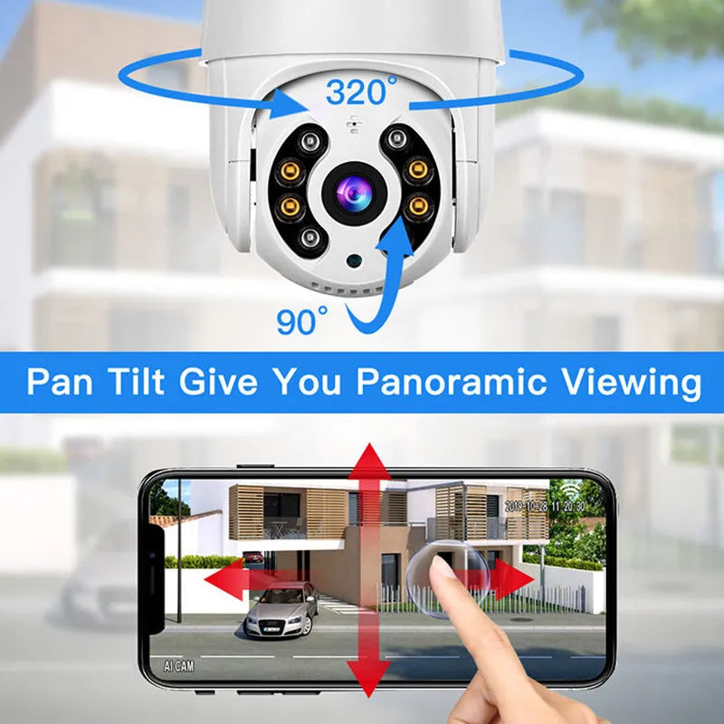 8MP 4K IP Camera 5MP Speed Dome Auto Tracking PTZ Camera Smart Home Outdoor Wireless WIFI Camera Surveillance Monitor
