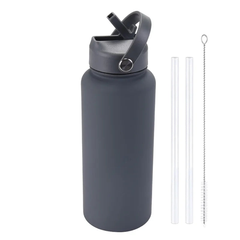 Custom Insulated Water Bottle with Straw