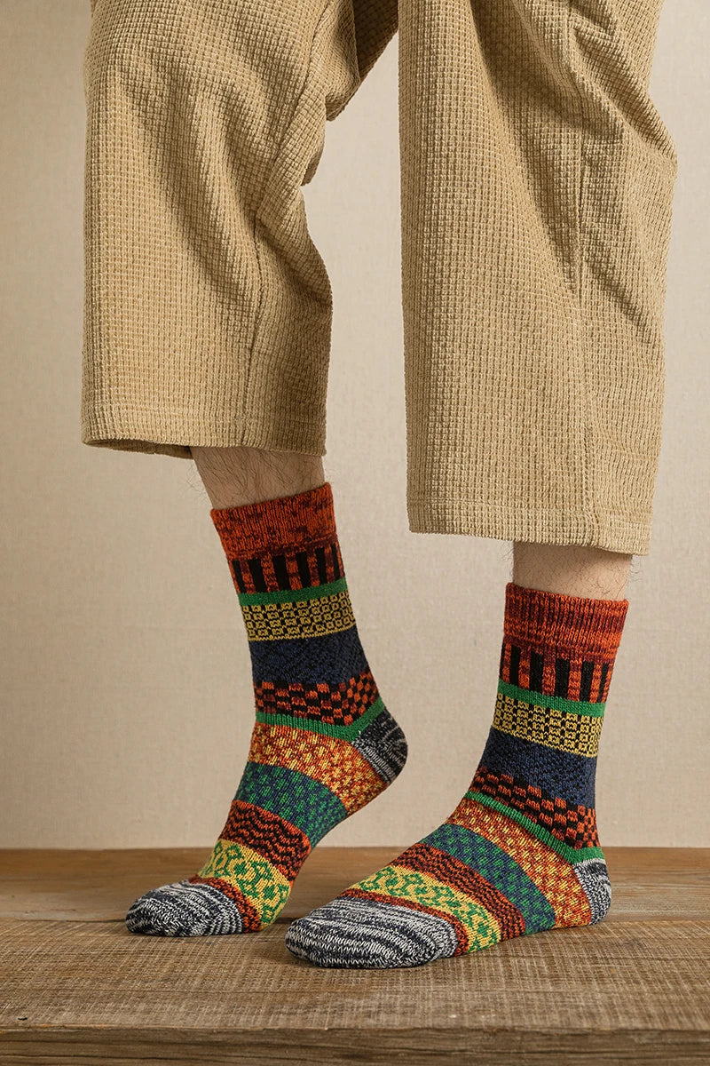 Vintage Thick Warm Socks Colorful Gift