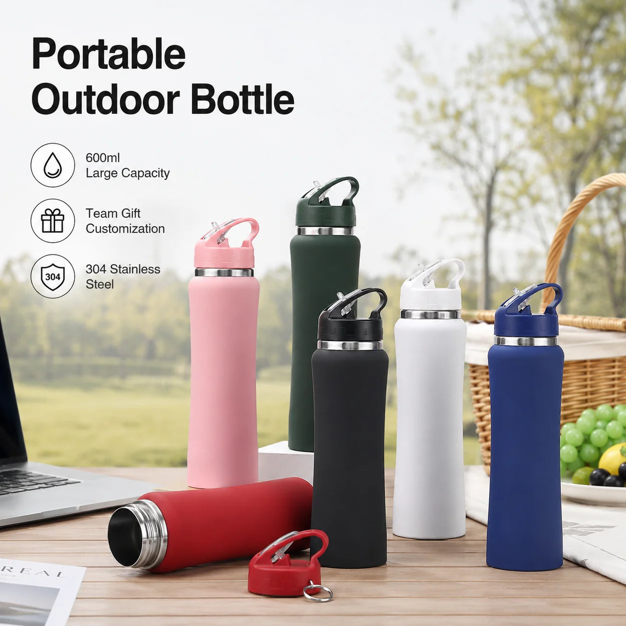 Customizable Insulated Stainless Steel Water Bottle with Personalized Name or Logo