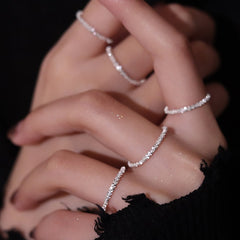 Sparkling Necklace Chain Choker for Women, Silver Chain Choker Minimalist, Bridal Wedding Jewelry