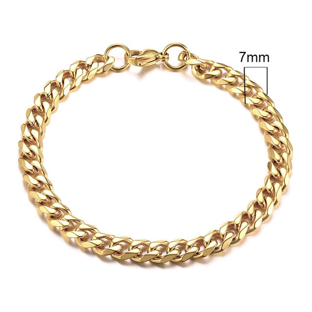 Vnox Men's Chunky Curb Chain Bracelet, Men's Bracelet Summer Gift for Him Boyfriend Husband