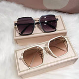 UV400 Oversize Vintage Metal Sunglasses