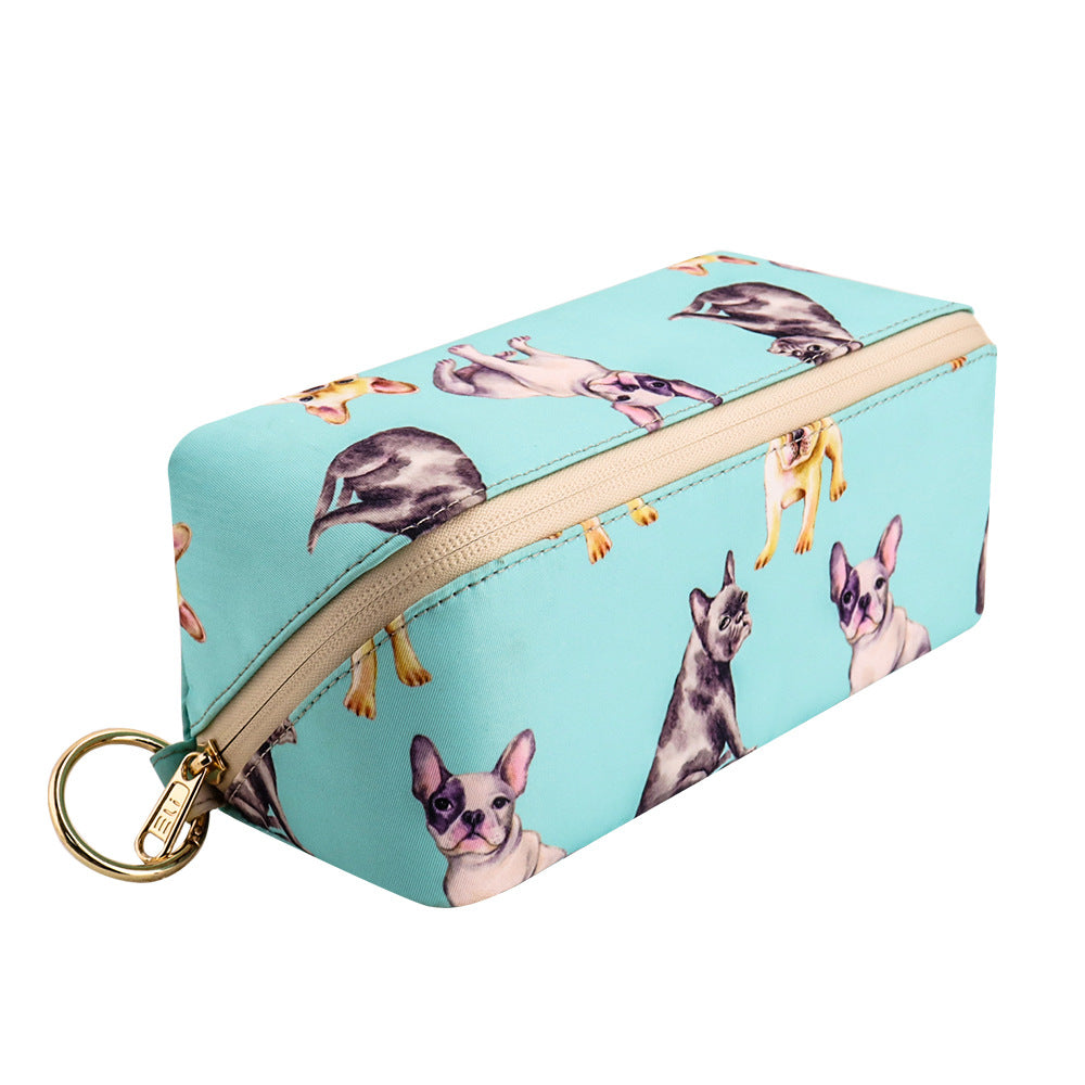 Cute Dog Pets Print Cosmetic Bag Waterproof Makeup Bags Travel