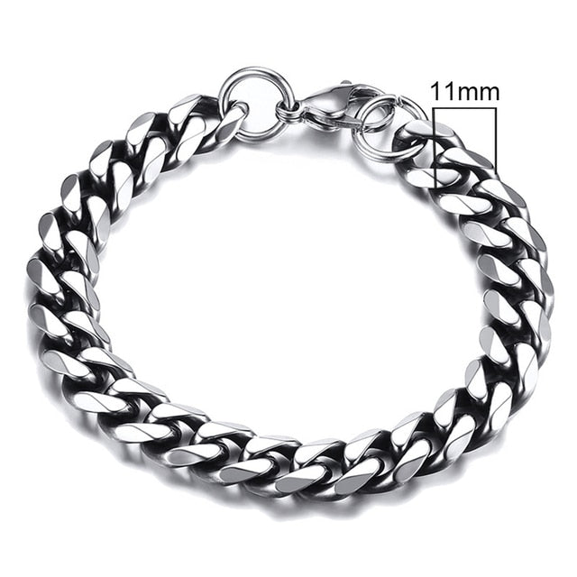 Vnox Men's Chunky Curb Chain Bracelet, Men's Bracelet Summer Gift for Him Boyfriend Husband