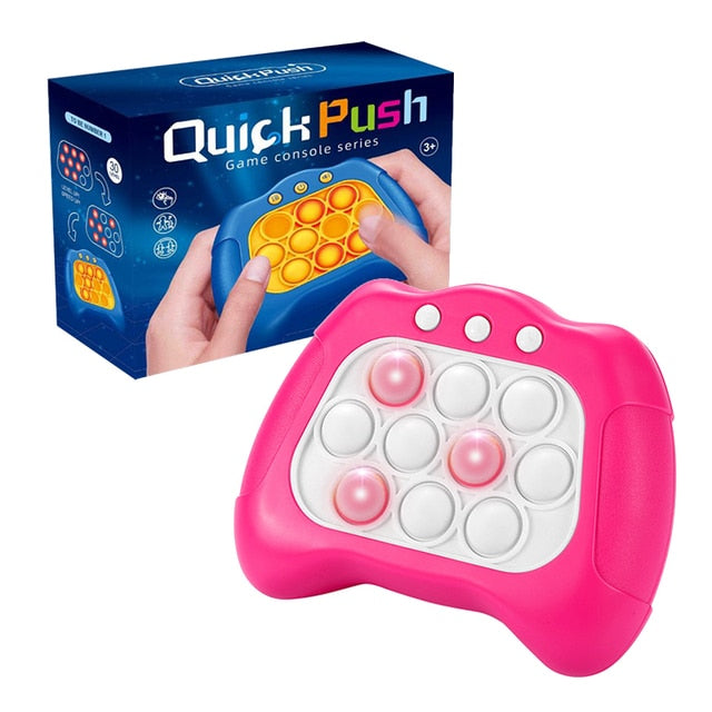 Electronic Poplight Fidget Game, Quick Push Pop Fidget Toy Handheld Gaming Console For Stress, Quick Push Bubble Handheld Game Console, Portable Anti-Stress Toy for Kids Relief, Memory Training and Concentration, Bubble Sensory, Fidget Toys, Bubble Squeez