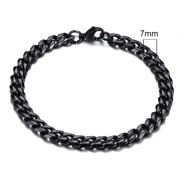 Vnox Men's Chunky Curb Chain Bracelet, Men's Bracelet Summer Gift for Him Boyfriend Husband