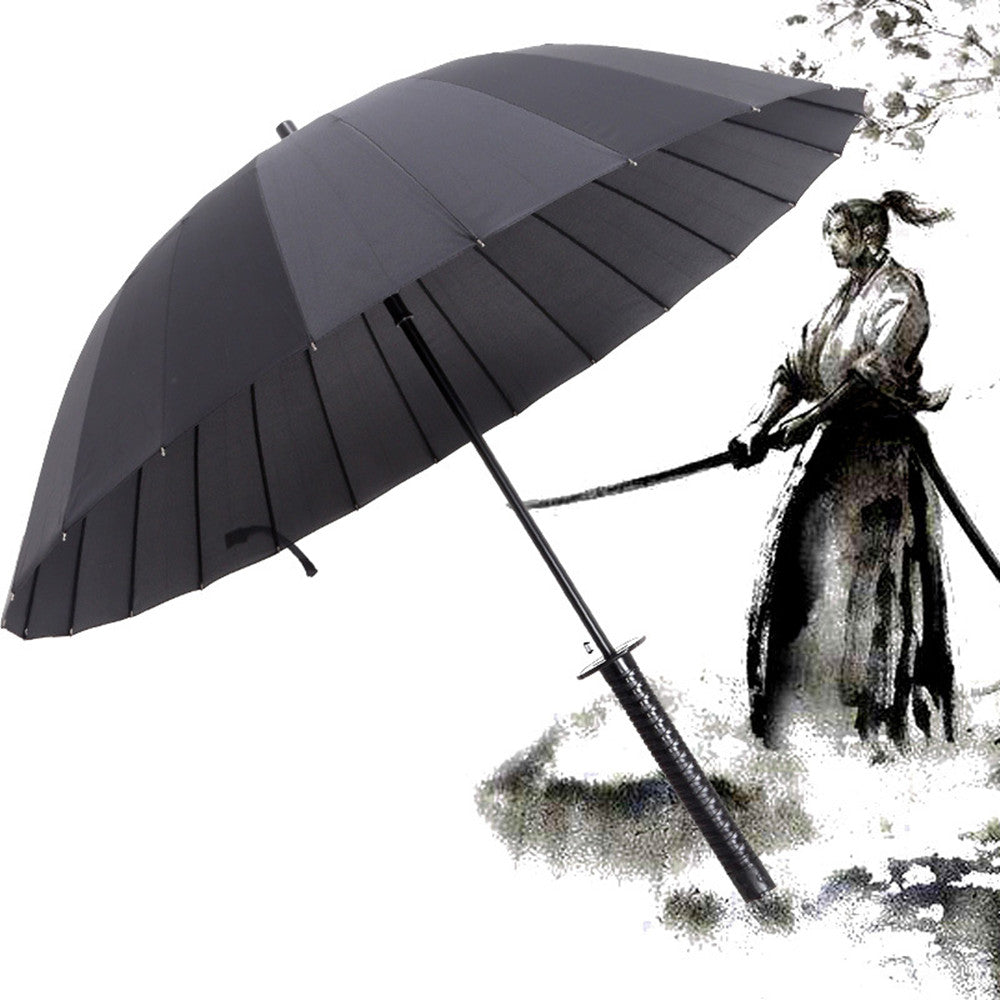 24 Bone Long Handle Samurai Sword Handle Umbrella Creative Personality
