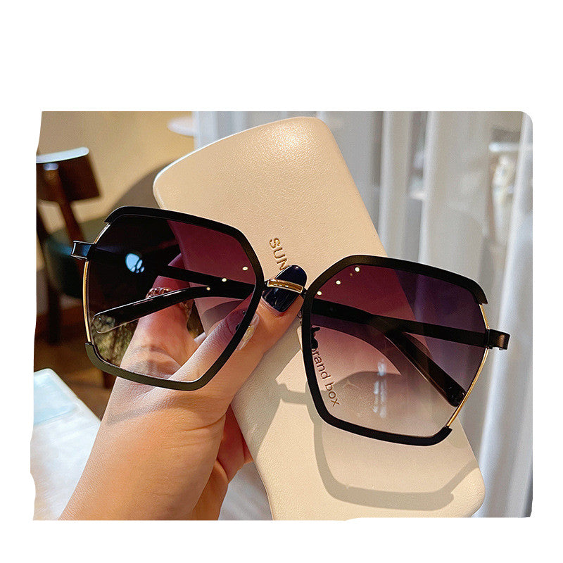 UV400 Oversize Vintage Metal Sunglasses