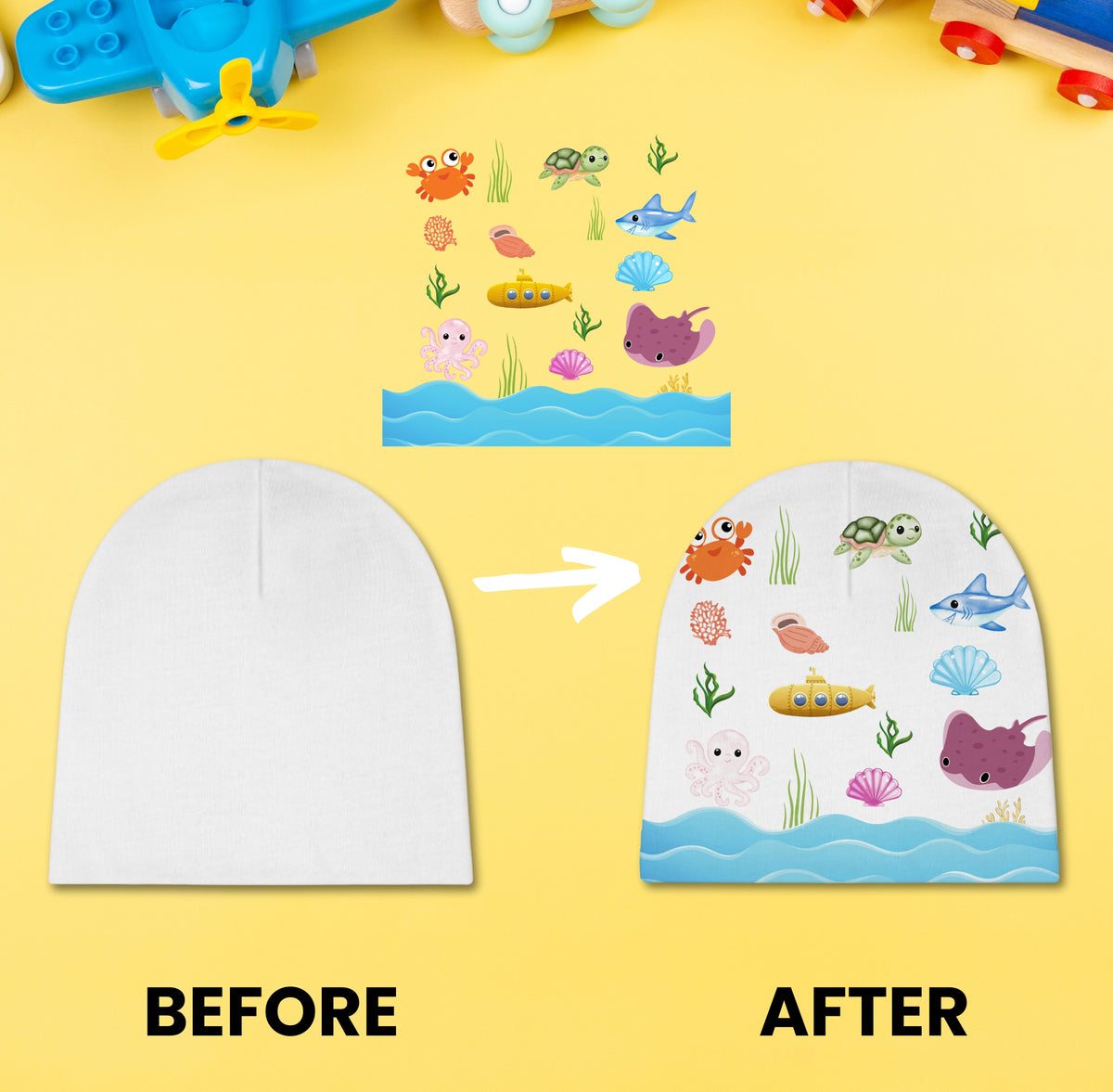 Custom Baby Beanie Hat, Custom Beanie for Kids, Baby Newborn Beanies, Personalized Gift For Baby, Customized Present Cap For Baby Shower