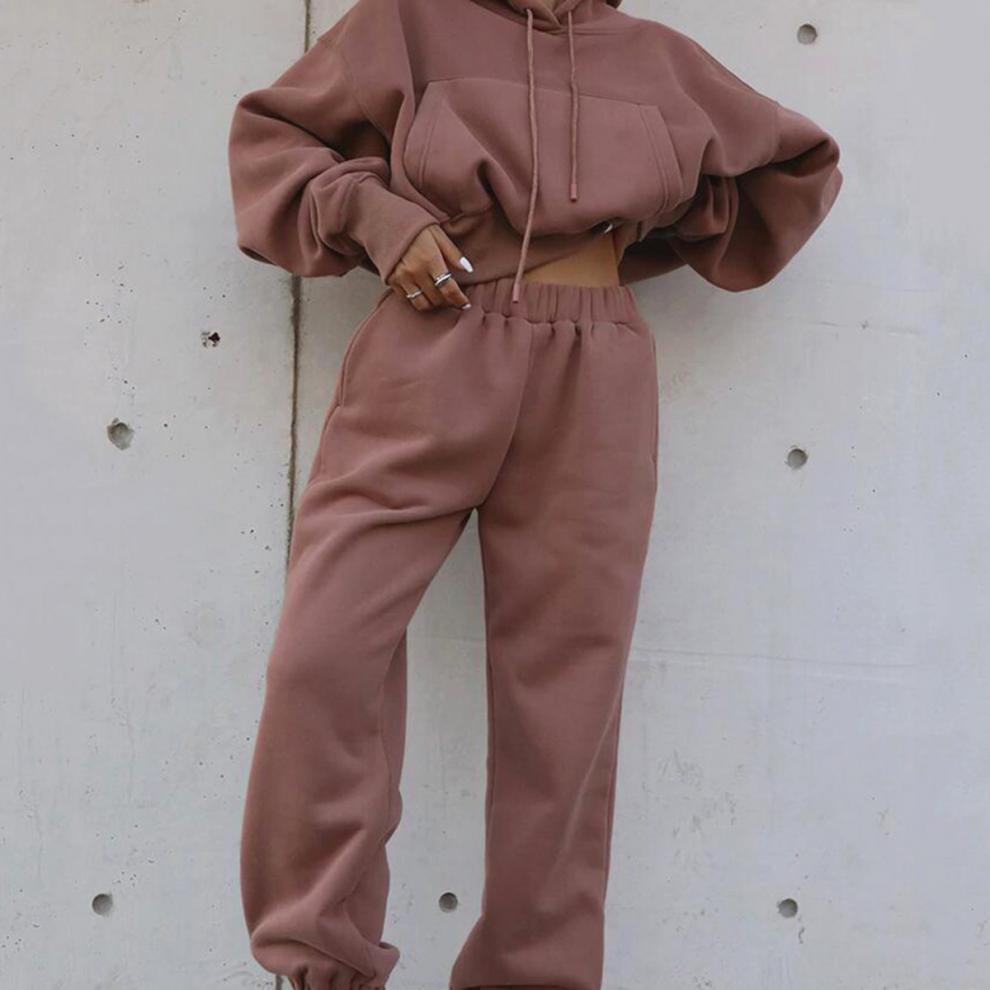 Stylish Vintage Women's Oversize Hoodie & Joggers