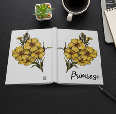Custom Journal, Journal and Notebook, Personalized Journal, Personalized Notebook, Off White Matte Hardcover, Birth Month Flower Gift