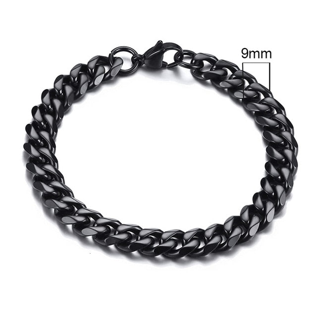 Vnox Men's Chunky Curb Chain Bracelet, Men's Bracelet Summer Gift for Him Boyfriend Husband