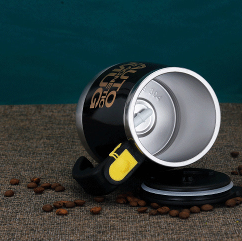 Electric Stainless Steel Rotating Mug, Magnetic Stirring Cup Coffee Cup