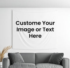 Indoor Wall Tapestries, Custom Wall Decor Tapestry, Personalized Picture or Text Wall Tapestry Backdrop, Wall Art Decor