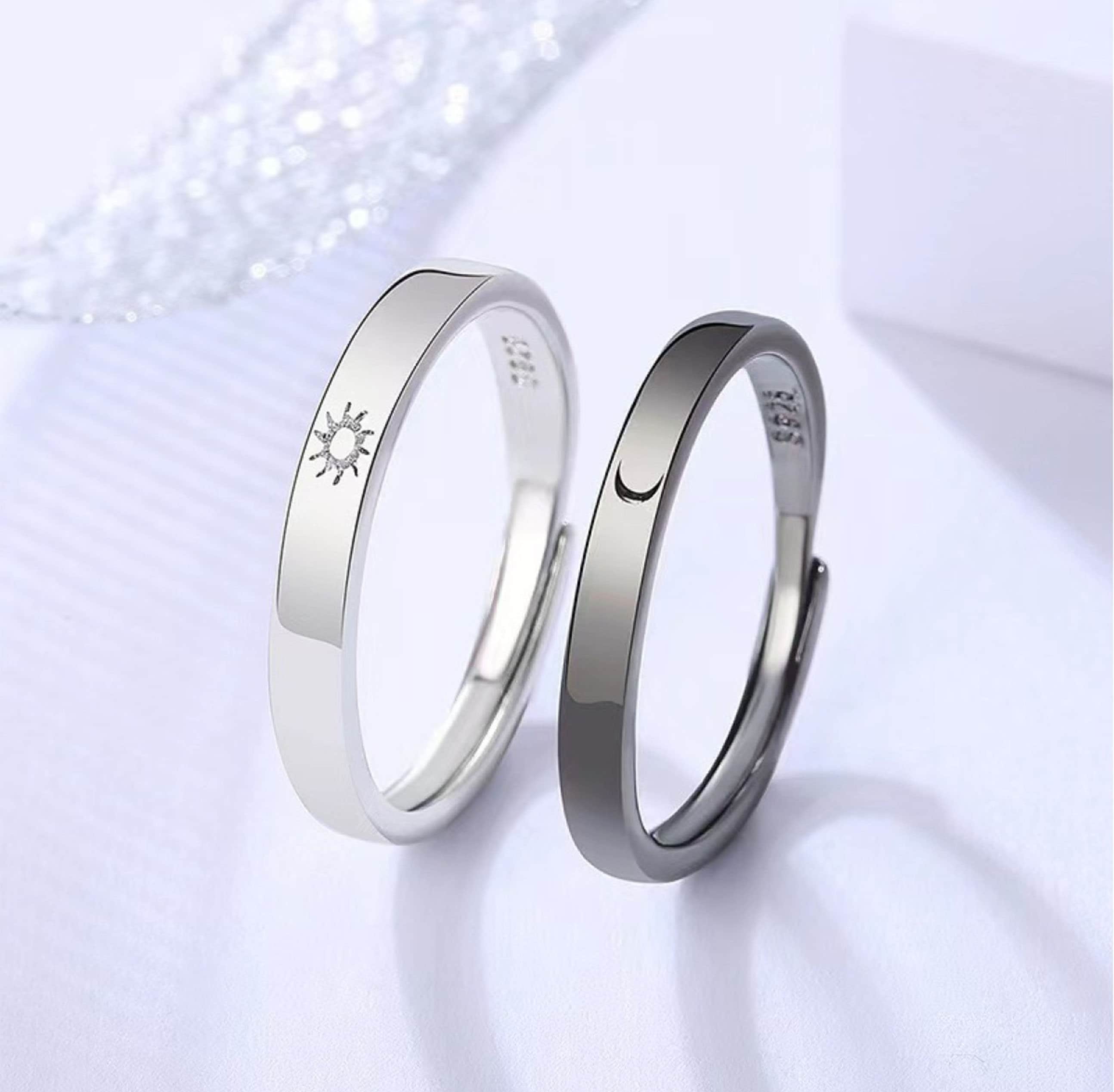 Sun and Moon Couple Rings: Symbolize Your Connection Ring Set