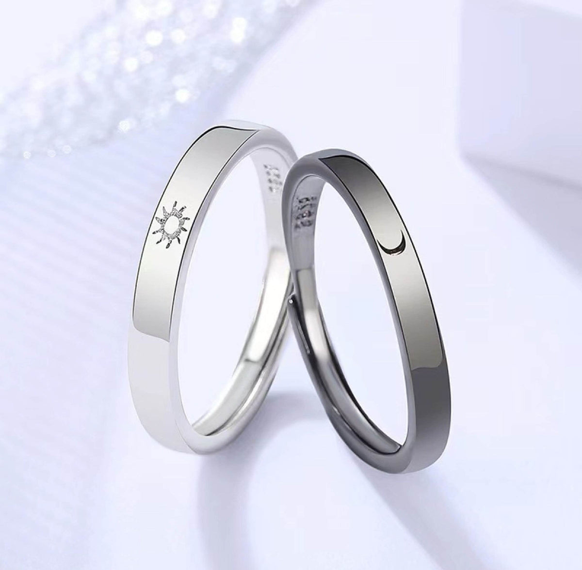 Sun and Moon Couple Rings: Symbolize Your Connection Ring Set