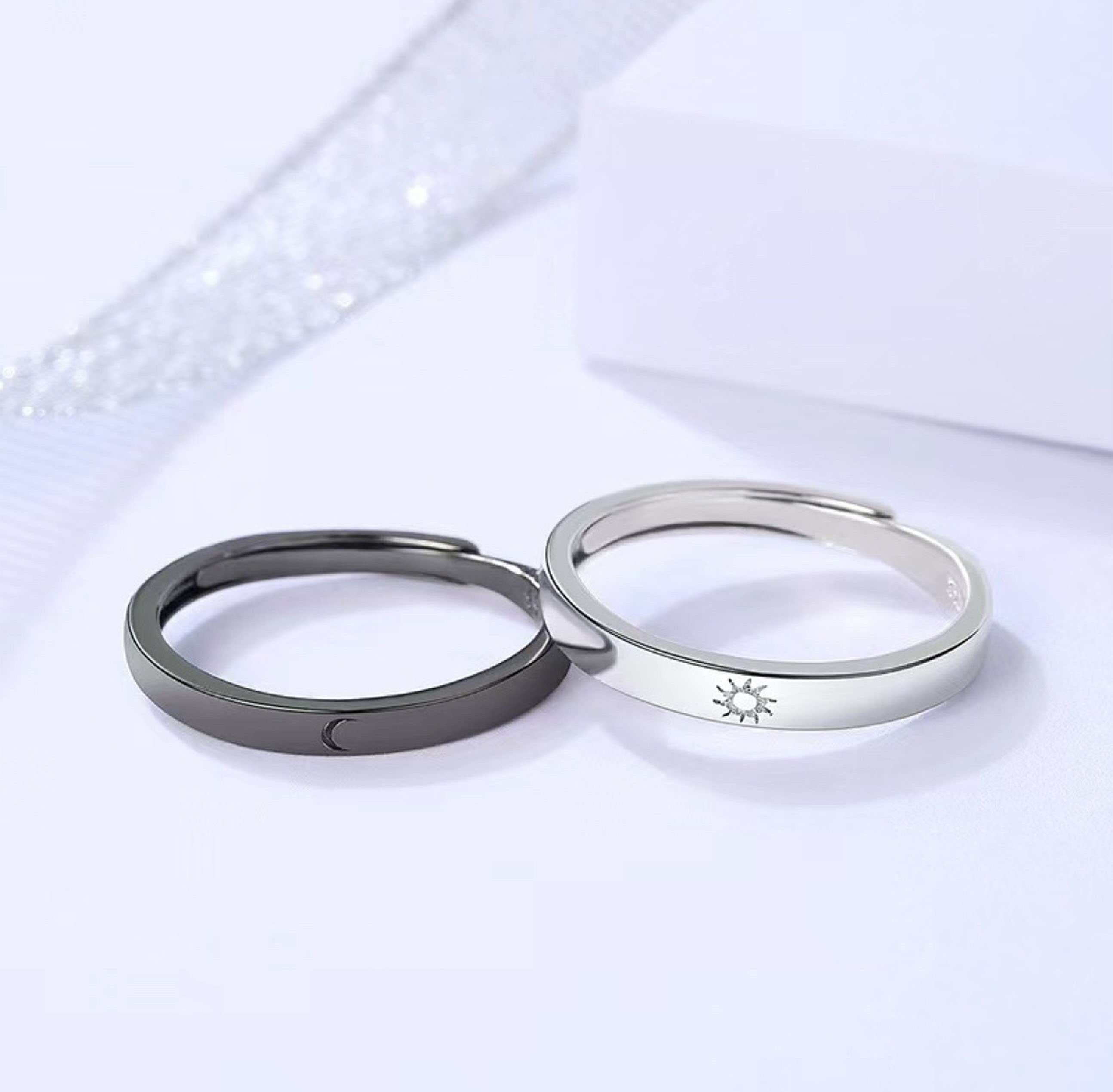 Sun and Moon Couple Rings: Symbolize Your Connection Ring Set