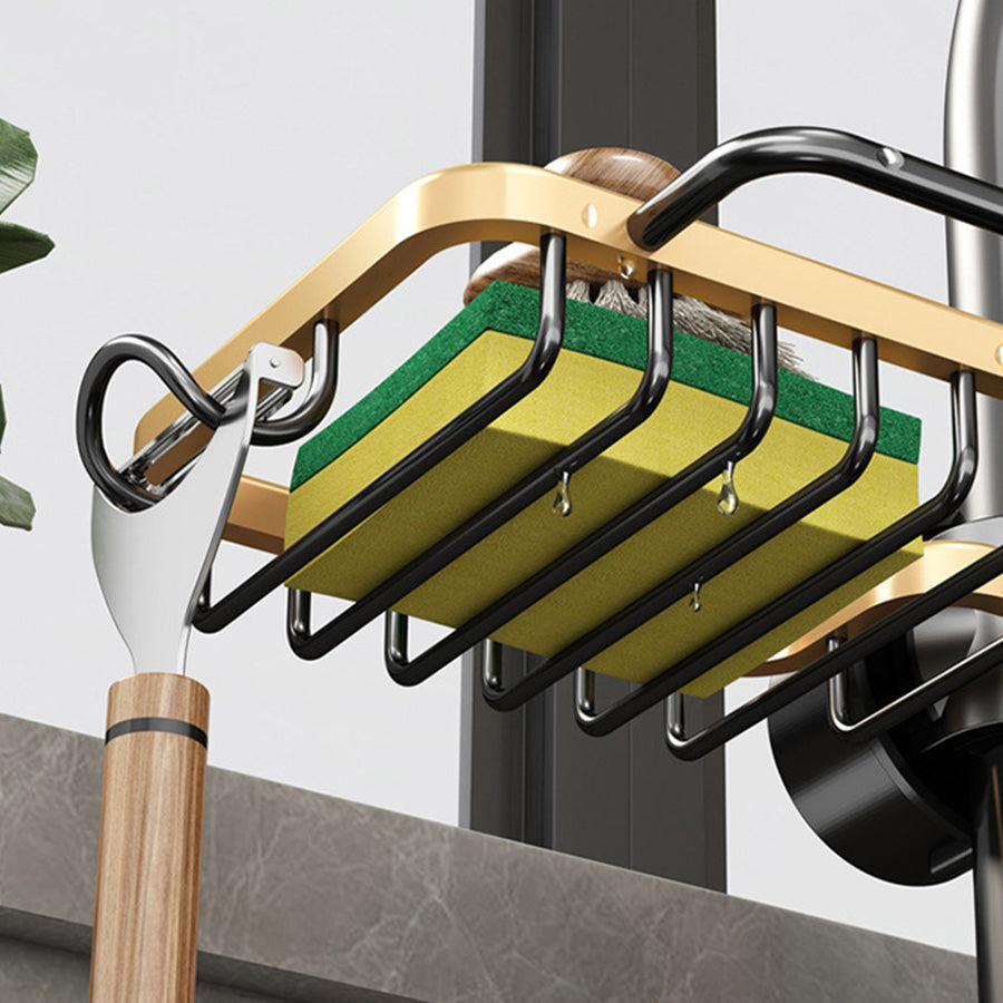 Kitchen Storage Faucet Rack, Drain Basket, Kitchen Sink Sponge Drain Rack, Sink Shelf Stainless Steel, Soap Sponge Rag Storage Holder, Bathroom Rack, Kitchen Organizer