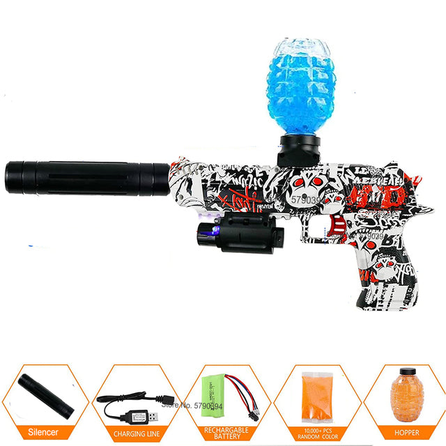 Airsoft Splatter Blaster Gun, Outdoor Indoor Best Gift for Holidays Christmas Birthday, Gel Ball Blaster Splatter Toy, Water Gun Electric Automatic Outdoor Activity