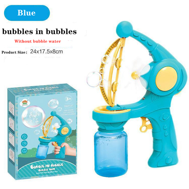 Bubble Gun Toy, 69 Holes Rocket Bubble Gun, Summer Toy, Bubble Gun with Light for Summer, Big Bubble Machine Gun, Toddler Outdoor Toys for Kids Ages 3+, Gifts for 3 5 6 7 Year Old Boys, Girls, Adults