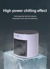 Mini Air Conditioner, Mini Portable Air Conditioner, Multi Speed Fan, Built In Rechargeable Battery - USB, Air Cooling Fan for Home and Office Use