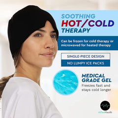 Headache Relief Ice Pack, Cold Compress for Migraine Relief, Super Soft Ice Pack Head Wrap, Cold Therapy, Headache Relief Cap
