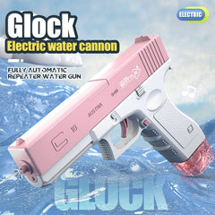 Water Gun,Glock Electric Water Pistol Gun 2023, Refillable Automatic long Range Shooting Toy, Summer Beach Toy For Kids Children Fun Gift