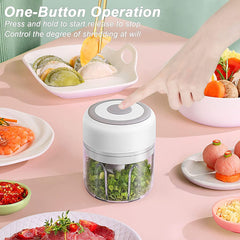 Mini Electric Garlic Chopper-USB Portable Meat Grinder, Vegetable Chopper for Kitchen Gadgets