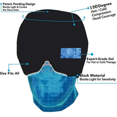 Headache Relief Ice Pack, Cold Compress for Migraine Relief, Super Soft Ice Pack Head Wrap, Cold Therapy, Headache Relief Cap