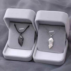 Korean Fashion Magnetic Couple Necklace,  Couple Matching Necklaces, Friend Pairing Necklace, Magnetic Necklace Fashion Jewelry Heart Pendant
