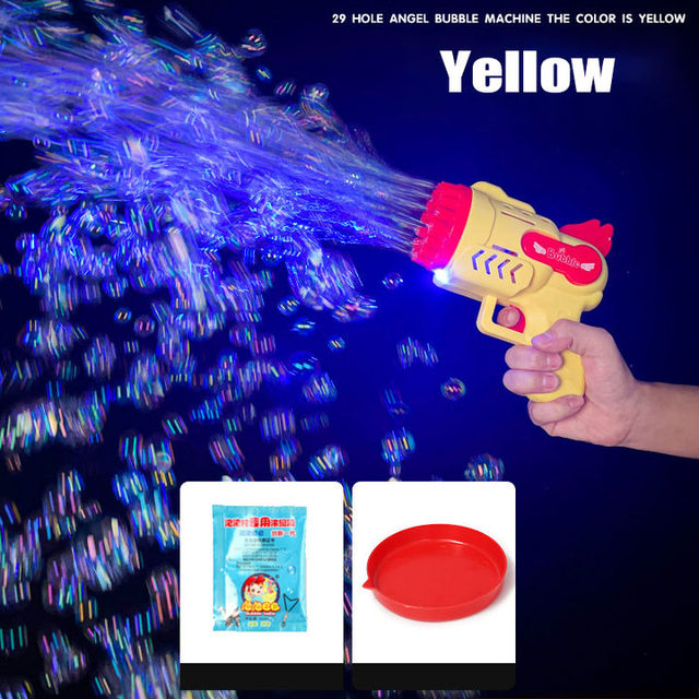 Bubble Gun Toy, 69 Holes Rocket Bubble Gun, Summer Toy, Bubble Gun with Light for Summer, Big Bubble Machine Gun, Toddler Outdoor Toys for Kids Ages 3+, Gifts for 3 5 6 7 Year Old Boys, Girls, Adults