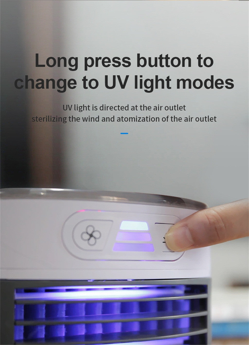 Mini Air Conditioner, Mini Portable Air Conditioner, Multi Speed Fan, Built In Rechargeable Battery - USB, Air Cooling Fan for Home and Office Use