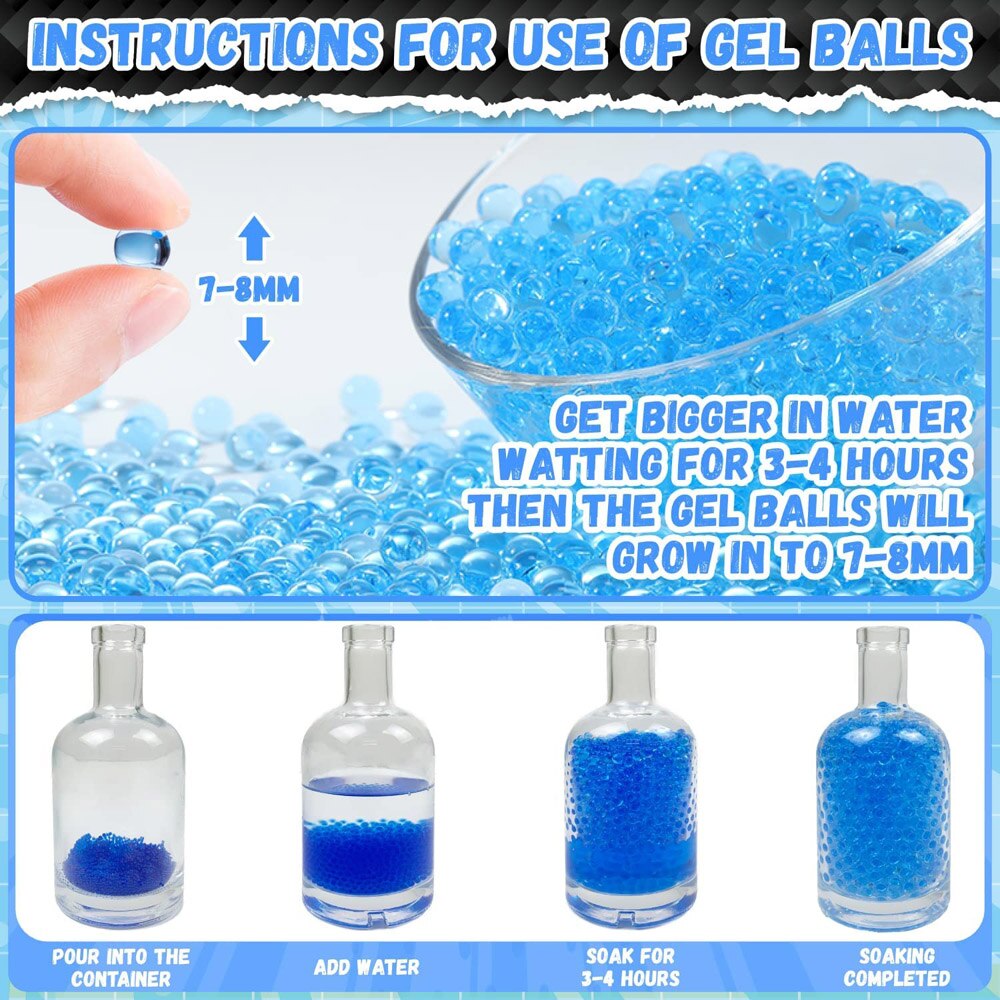 Ball Blaster Gel Shooter Gun Toy, Outdoor Games Toy For Kids Age 12+