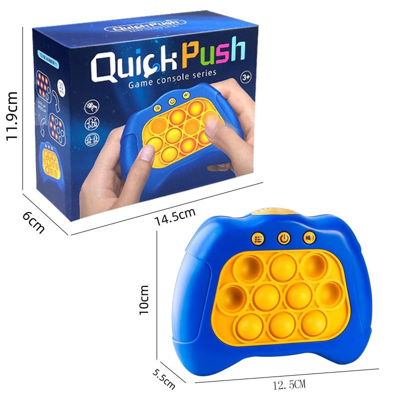 Electronic Poplight Fidget Game, Quick Push Pop Fidget Toy Handheld Gaming Console For Stress, Quick Push Bubble Handheld Game Console, Portable Anti-Stress Toy for Kids Relief, Memory Training and Concentration, Bubble Sensory, Fidget Toys, Bubble Squeez