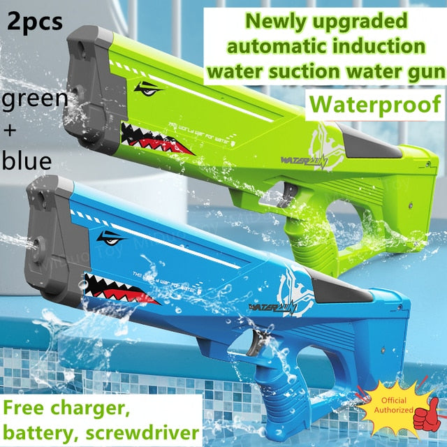 Electric Water Gun, Full Automatic Electric Water Gun Induction Water Absorbing Burst Water gun
