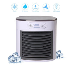 Mini Air Conditioner, Mini Portable Air Conditioner, Multi Speed Fan, Built In Rechargeable Battery - USB, Air Cooling Fan for Home and Office Use