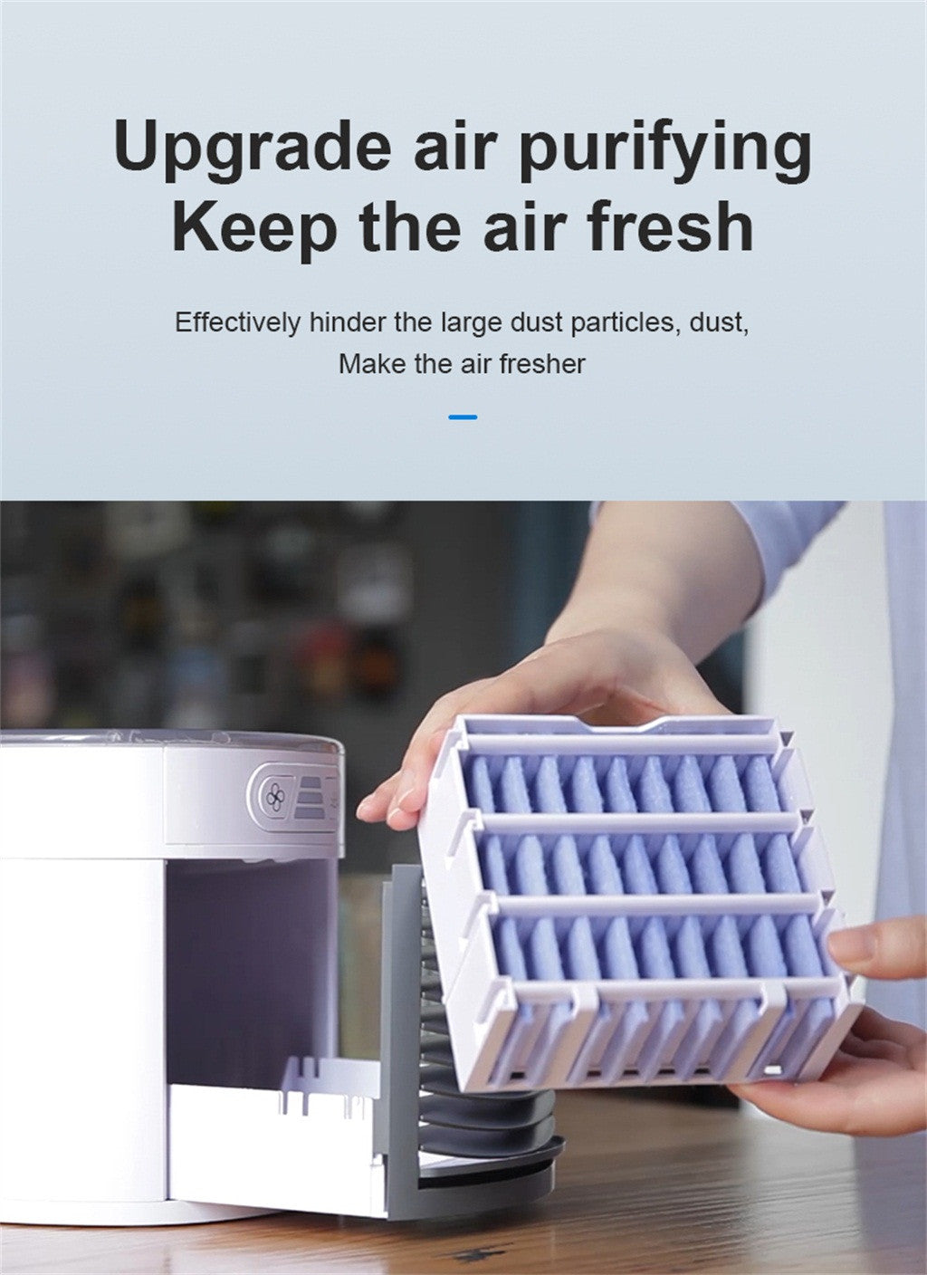 Mini Air Conditioner, Mini Portable Air Conditioner, Multi Speed Fan, Built In Rechargeable Battery - USB, Air Cooling Fan for Home and Office Use