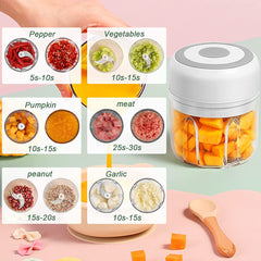 Mini Electric Garlic Chopper-USB Portable Meat Grinder, Vegetable Chopper for Kitchen Gadgets