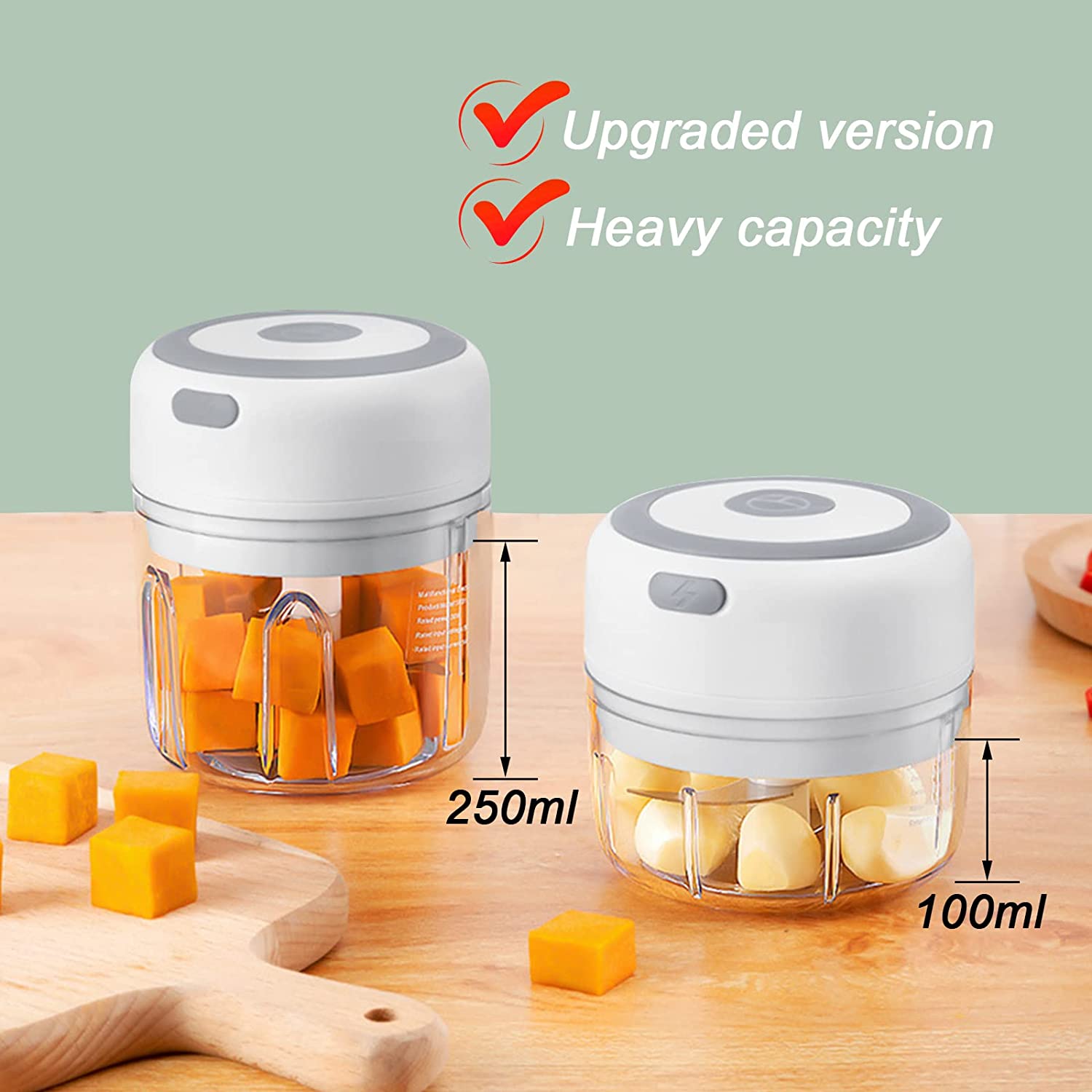 Mini Electric Garlic Chopper-USB Portable Meat Grinder, Vegetable Chopper for Kitchen Gadgets