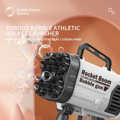 Electric Bubble Gun, Automatic Soap Rocket Bubbles Machine