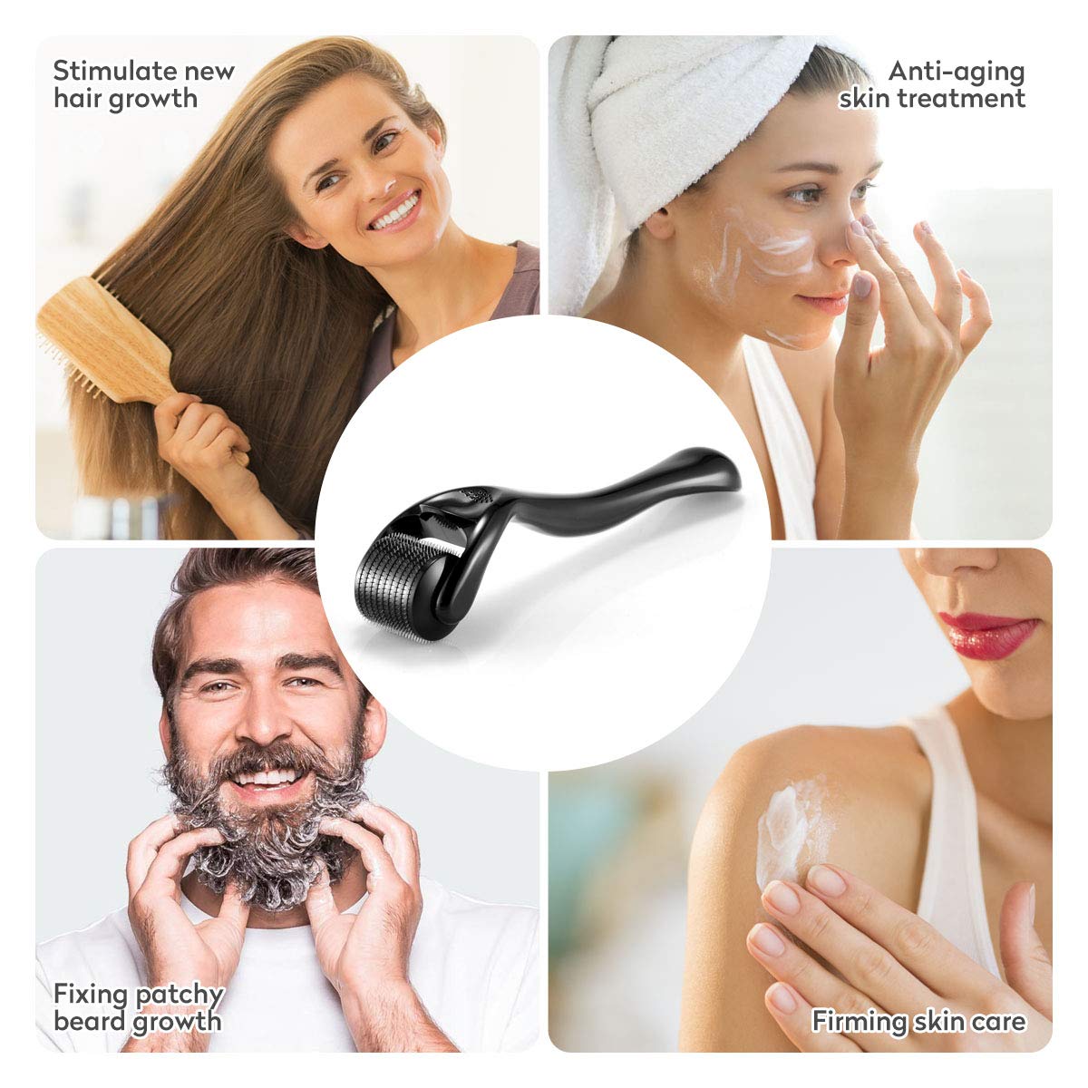 Derma Face Roller, Cosmetic for Facial, Body, Beard Growth & Hair Growth
