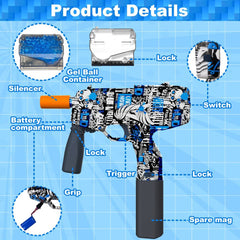 Ball Blaster Gel Shooter Gun Toy, Outdoor Games Toy For Kids Age 12+