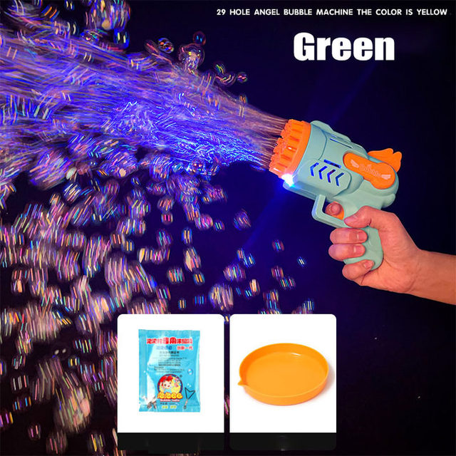 Bubble Gun Toy, 69 Holes Rocket Bubble Gun, Summer Toy, Bubble Gun with Light for Summer, Big Bubble Machine Gun, Toddler Outdoor Toys for Kids Ages 3+, Gifts for 3 5 6 7 Year Old Boys, Girls, Adults