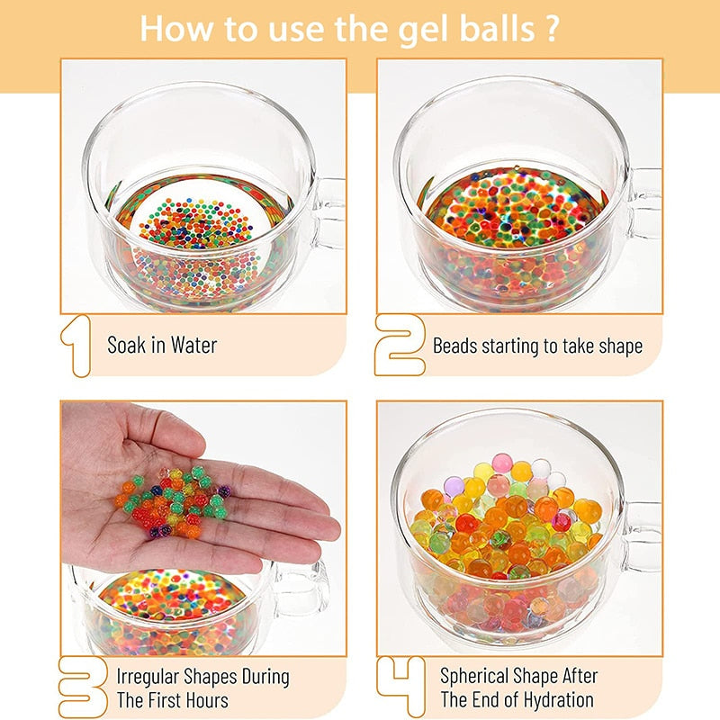 Gel Water Beads, Shiny Tiny Beads