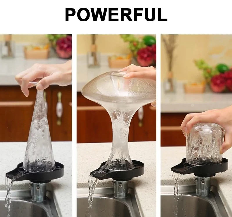 Glass Rinser for Kitchen, Kitchen Sink Accessories, Unlacquered Brass Bar Glass Rinser