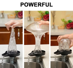 Glass Rinser for Kitchen, Kitchen Sink Accessories, Unlacquered Brass Bar Glass Rinser