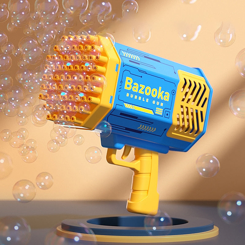 Bubble Gun Toy, 69 Holes Rocket Bubble Gun, Summer Toy, Bubble Gun with Light for Summer, Big Bubble Machine Gun, Toddler Outdoor Toys for Kids Ages 3+, Gifts for 3 5 6 7 Year Old Boys, Girls, Adults