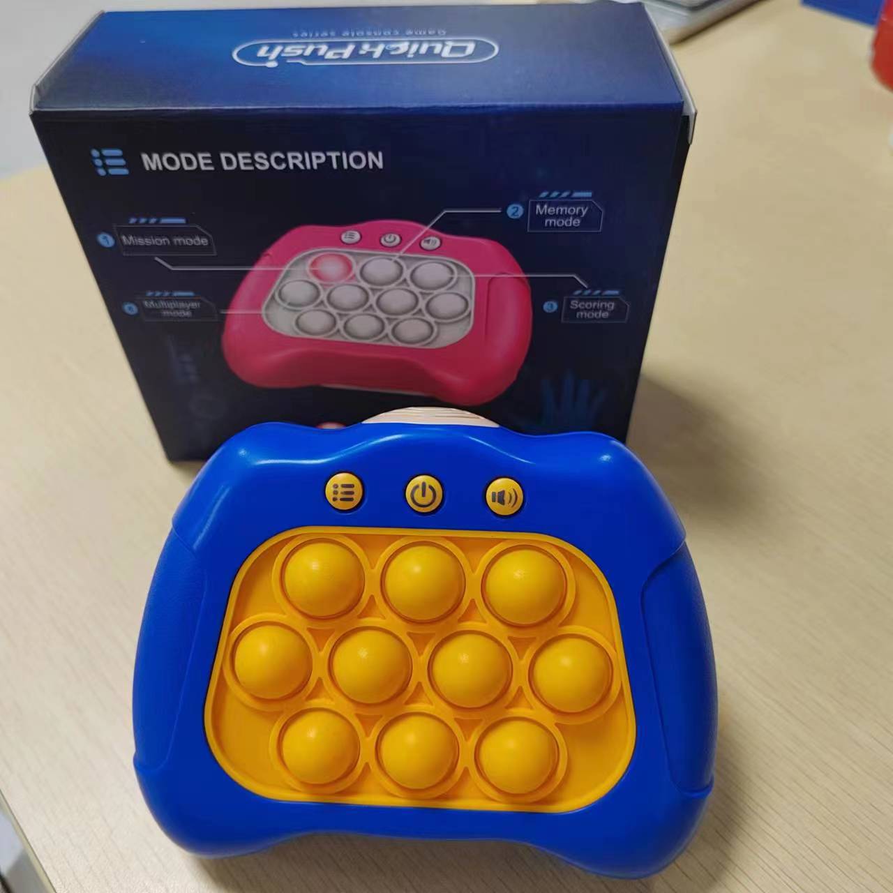 Electronic Poplight Fidget Game, Quick Push Pop Fidget Toy Handheld Gaming Console For Stress, Quick Push Bubble Handheld Game Console, Portable Anti-Stress Toy for Kids Relief, Memory Training and Concentration, Bubble Sensory, Fidget Toys, Bubble Squeez
